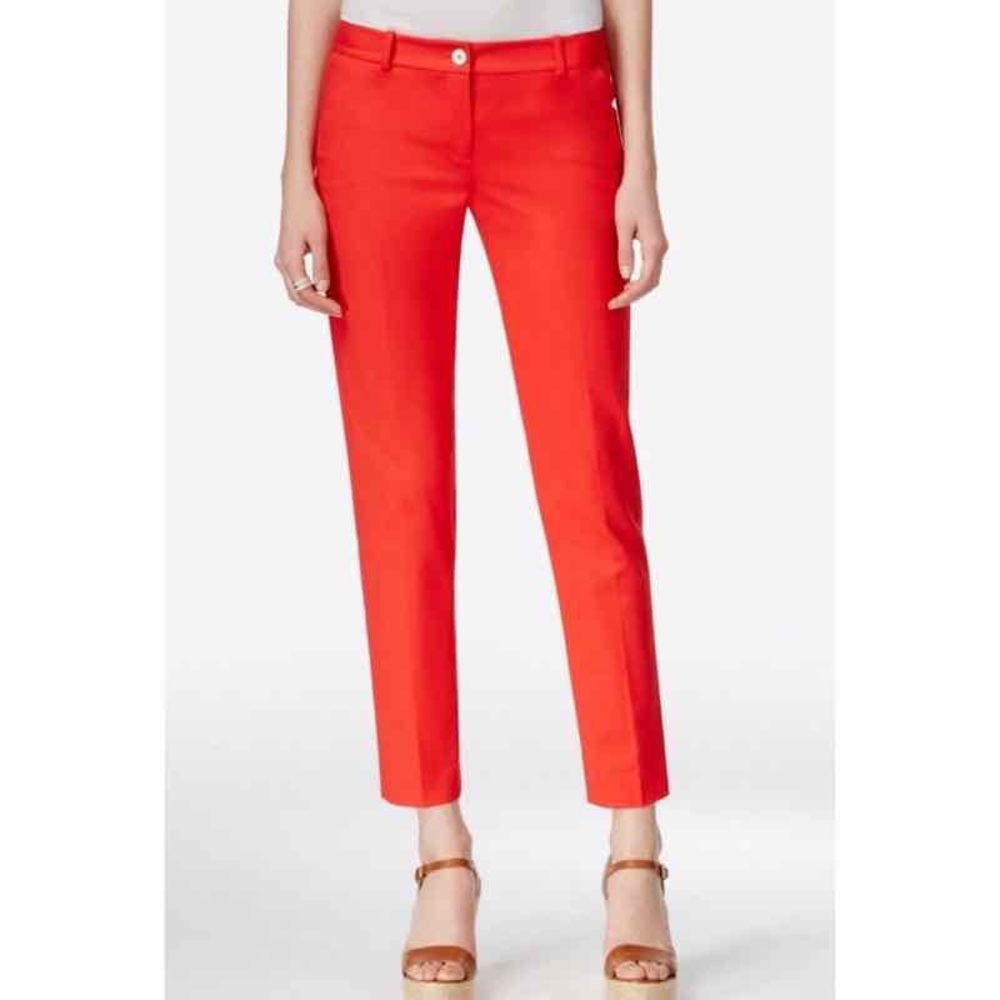 Michael Kors Women Coral Mid Rise Leg Pant Size 16